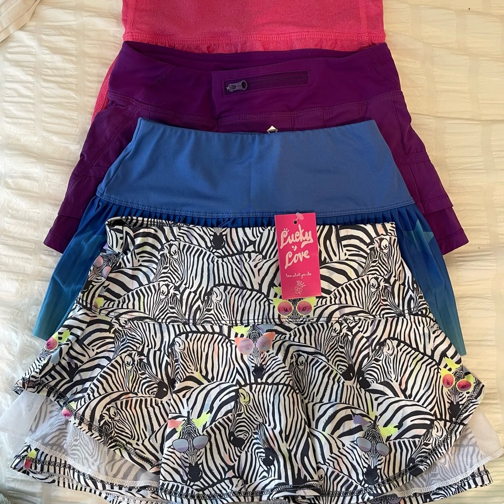 Bundle of girls tennis skirts